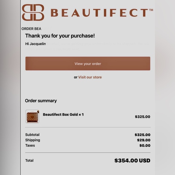 BEAUTIFECT Make-Up Box Gold Color - Picture 15 of 16